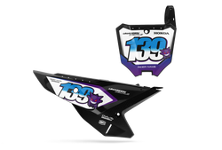Honda Gengar Blk Number Plate Background Decals - CRF CR XR Models | All Years