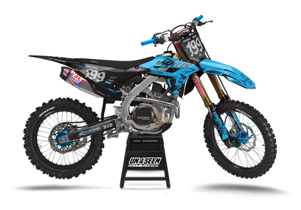 Honda Glitch Blue Graphic Kit - CRF CR XR Models | All Years