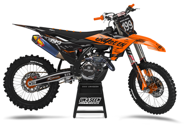 KTM Glitch Orange Graphic Kit - SX SXF XC XCF EXC EXCF Models | All Years