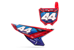 Honda Cact Red Number Plate Background Decals - CRF CR XR Models | All Years