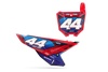 Honda Number Background Decals - Cact Red