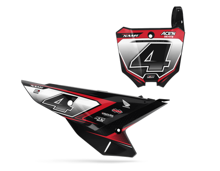 Honda Number Background Decals - Shotgun