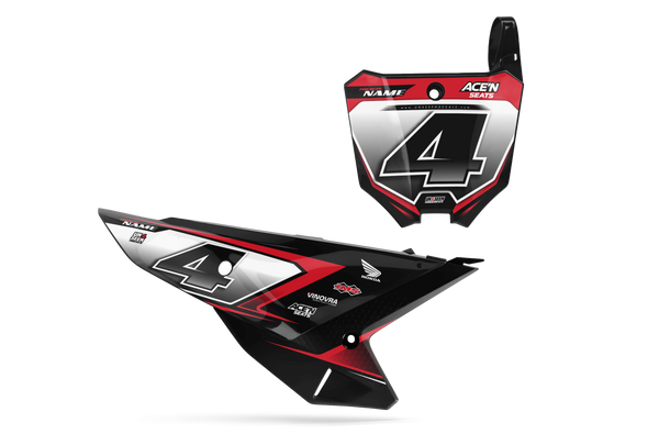 Honda Shotgun Number Plate Background Decals - CRF CR XR Models | All Years