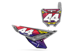 Honda Cact Grey Number Plate Background Decals - CRF CR XR Models | All Years