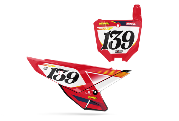Honda Curld Number Plate Background Decals - CRF CR XR Models | All Years