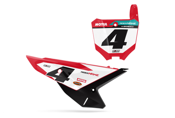 Honda Fice Number Plate Background Decals - CRF CR XR Models | All Years