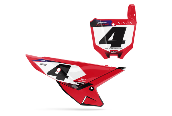 Honda Moco Number Plate Background Decals - CRF CR XR Models | All Years