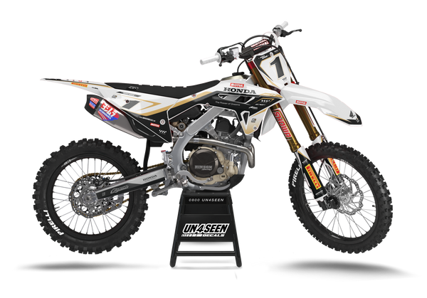 Honda Honda Power White Gold Graphic Kit - CRF CR XR Models | All Years