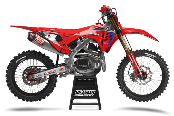 Honda Slipe Red Graphics Kit - CRF CR XR Models | All Years
