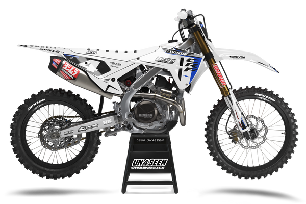 Honda Slipe White Graphics Kit - CRF CR XR Models | All Years