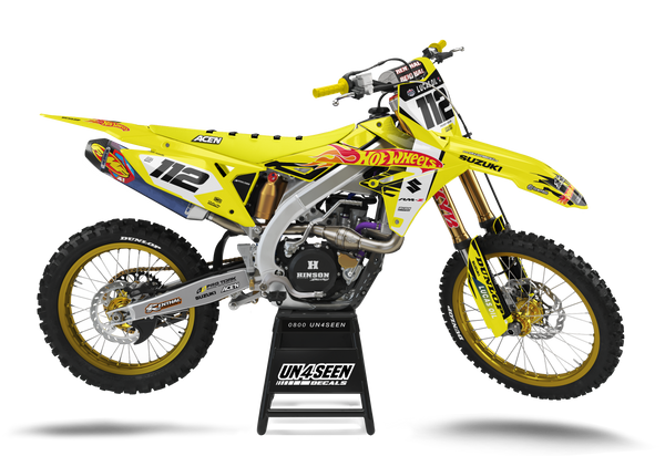 Suzuki Hotwheels 4 Graphic Kit - RMZ RM RMX DR DRZ JR Models | All Years