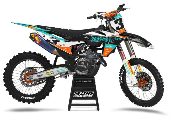 KTM Hotwheels Four Orange Graphic Kit - SX SXF XC XCF EXC EXCF Models | All Years