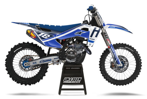 Husqvarna Racer Portyl Blue Graphic Kit - TC FC TE TX FE FS FX Models | All Years