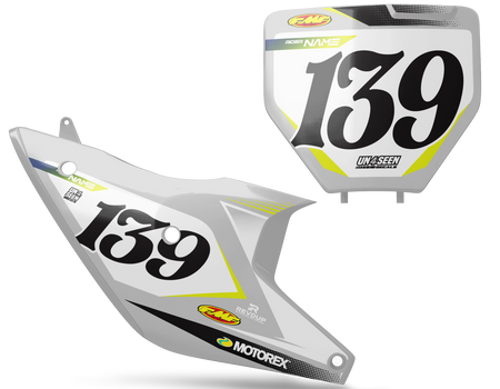 Husqvarna Number Background Decals - Curls
