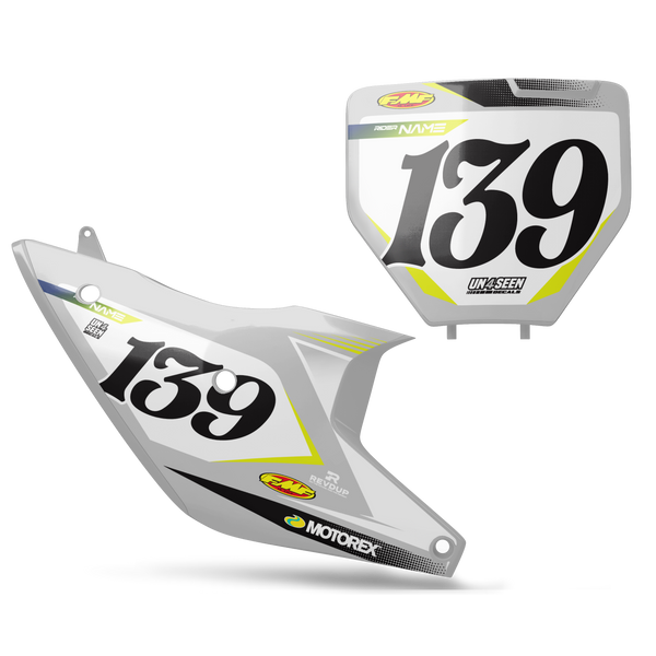 Husqvarna Curls Number Plate Background Decals -  TC FC TE TX FE FS FX Models | All Years