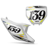 Husqvarna Number Background Decals - Curls