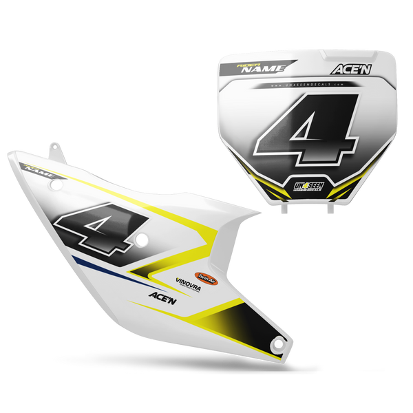 Husqvarna Shotgun Number Plate Background Decals -  TC FC TE TX FE FS FX Models | All Years