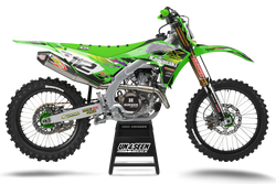 Kawasaki Vintage Voltage Green Graphic Kit - KK KXF KDX KLX Models | All Years