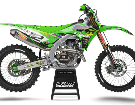 Kawasaki Graphics Kit - Vintage Voltage Green