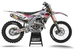 Kawasaki Vintage Voltage Grey Graphic Kit - KK KXF KDX KLX Models | All Years