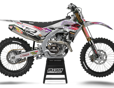 Kawasaki Graphics Kit - Vintage Voltage Grey