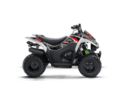 Kawasaki KFX50 ATV Graphics - Warhead White