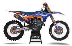 KTM Fluid Grid Navy Graphic Kit - SX SXF XC XCF EXC EXCF Models | All Years