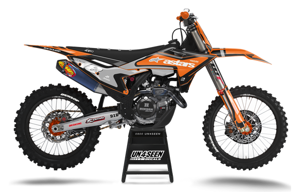 KTM Fluid Grid Orange Graphic Kit - SX SXF XC XCF EXC EXCF Models | All Years