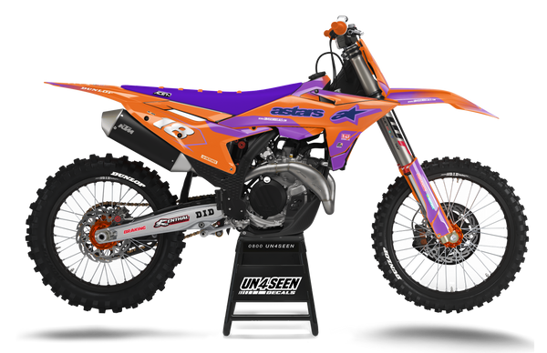 KTM Supertech Orange Purple Graphic Kit - SX SXF XC XCF EXC EXCF Models | All Years