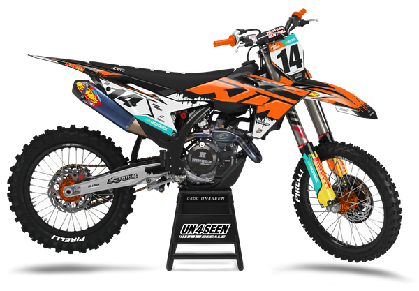 KTM Dribs Orange Graphic Kit - SX SXF XC XCF EXC EXCF Models | All Years