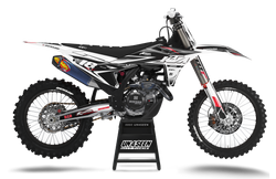 KTM Fluid black red  Graphics Kit - SX SXF XC XCF EXC EXCF Models | All Years