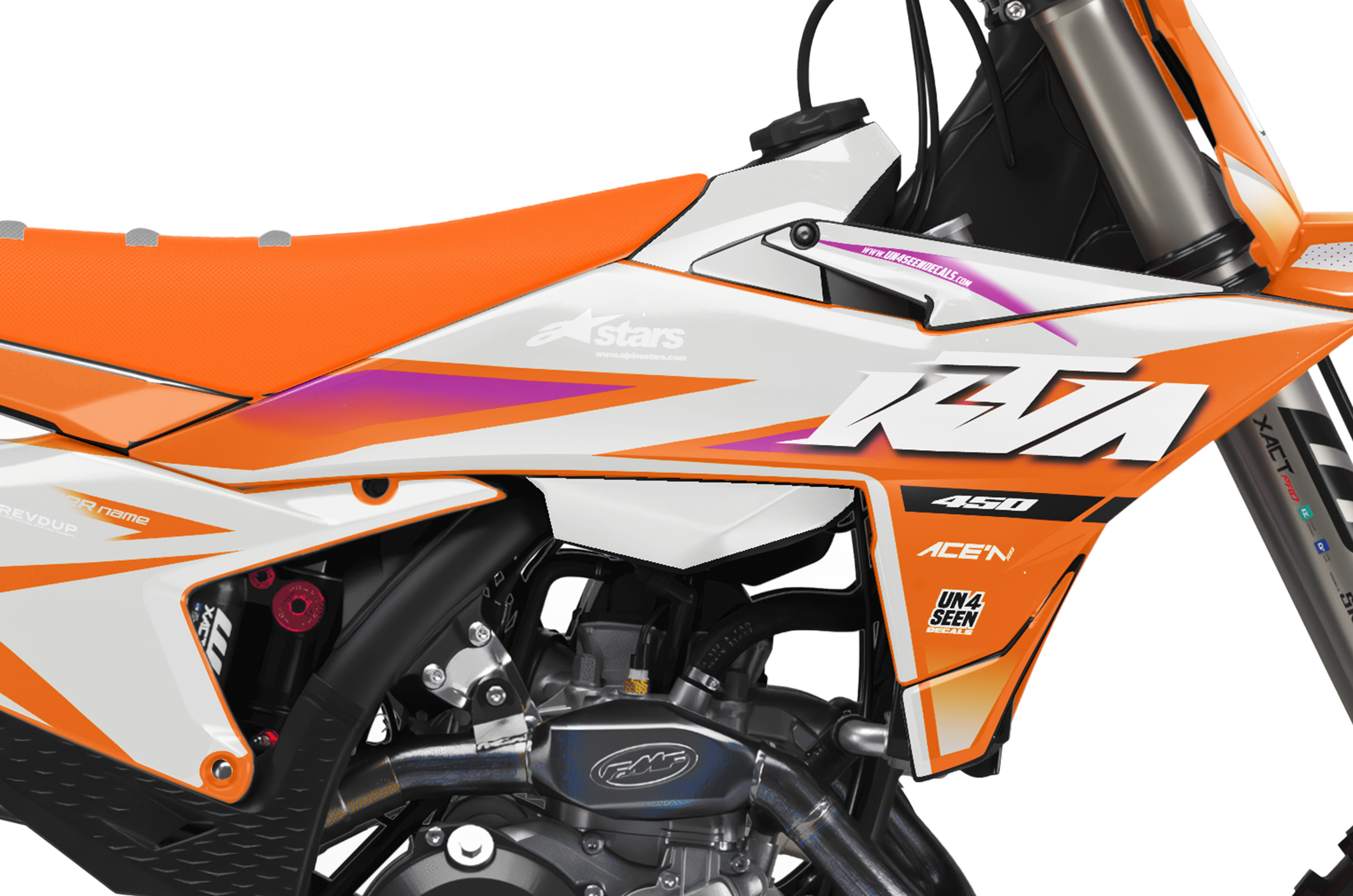 Ktm Orange Color Code KTM Graphics Kit - Fluid Orange Purp New Zealand