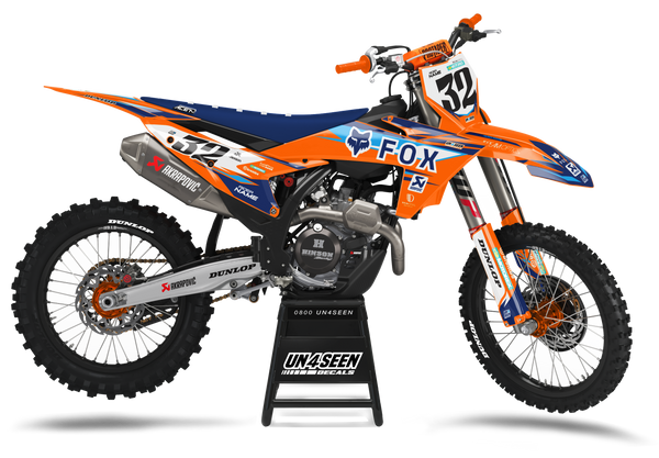 KTM Fox Blue Graphic Kit - SX SXF XC XCF EXC EXCF Models | All Years
