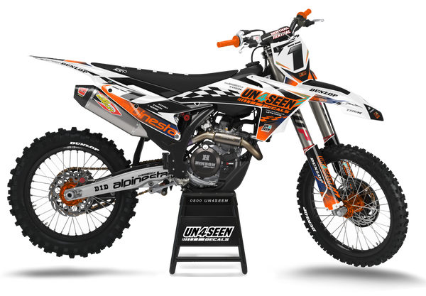 KTM Mavic Orange Graphic Kit - SX SXF XC XCF EXC EXCF Models | All Years