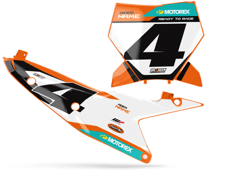 KTM Number Background Decals - Fice