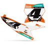 KTM Number Background Decals - Fice