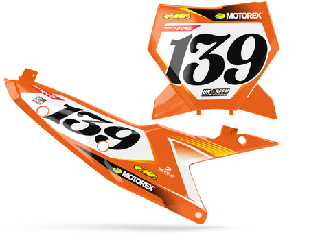 KTM Number Background Decals - Curld