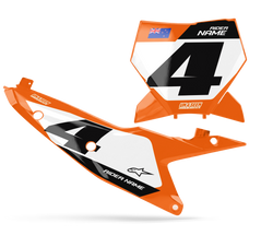 KTM Onu Number Plate Background Decals - SX SXF XC XCF EXC EXCF Models | All Years