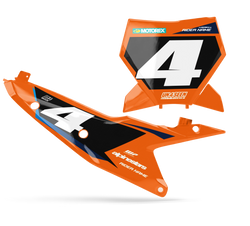 KTM R11 Number Plate Background Decals - SX SXF XC XCF EXC EXCF Models | All Years