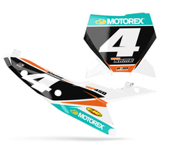 KTM Flp Number Plate Background Decals - SX SXF XC XCF EXC EXCF Models | All Years