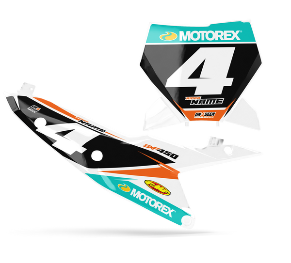 KTM Flp Number Plate Background Decals - SX SXF XC XCF EXC EXCF Models | All Years