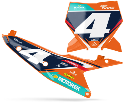 KTM Number Background Decals - R-9
