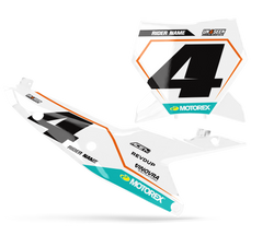 KTM Cali Number Plate Background Decals - SX SXF XC XCF EXC EXCF Models | All Years