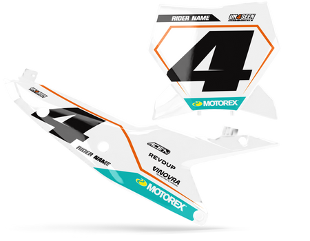 KTM Number Background Decals - Cali