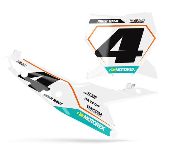 KTM Cali Number Plate Background Decals - SX SXF XC XCF EXC EXCF Models | All Years
