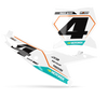 KTM Number Background Decals - Cali