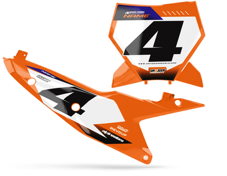 KTM Number Background Decals - Moco