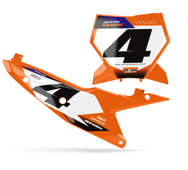 KTM Moco Number Plate Background Decals - SX SXF XC XCF EXC EXCF Models | All Years