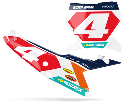 KTM Number Background Decals - Lumo