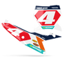 KTM Number Background Decals - Lumo